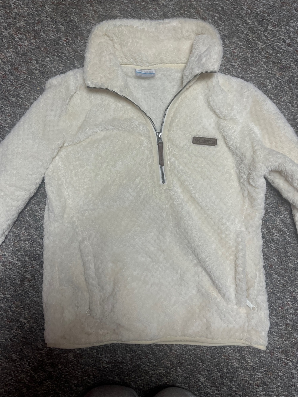 Columbia Cream Sherpa Half-Zip Pullover